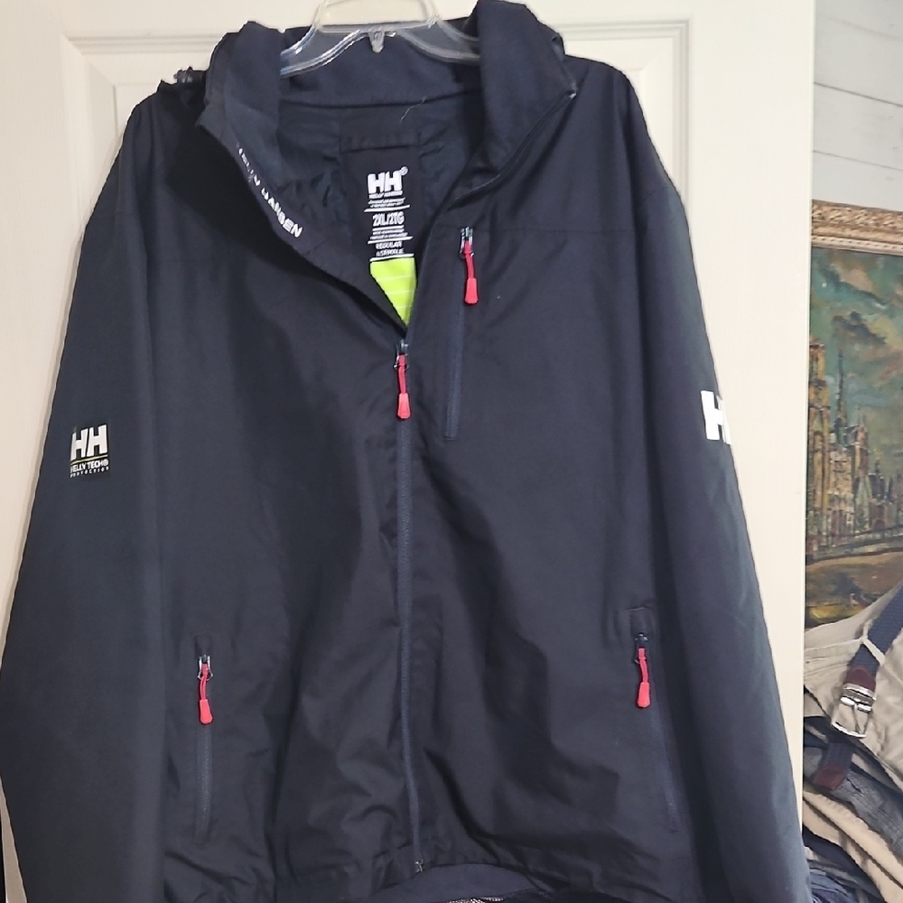 Helly Hansen Men's Navy Performance Jacket with Red Accents